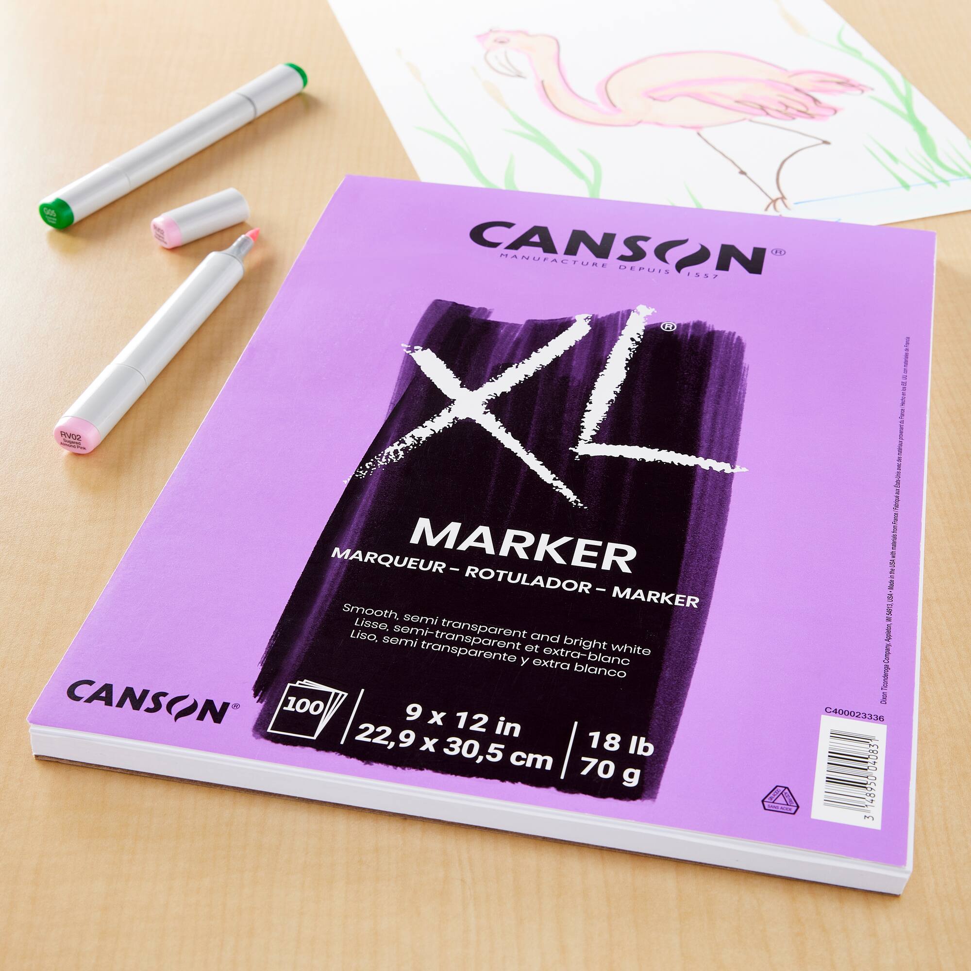 12 Pack: Canson® XL® Bright White Marker Pad, 9" x 12"